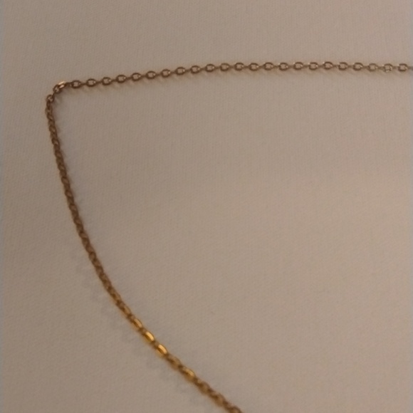 Yellow Brown Stone Gold Necklace. - Picture 4 of 4